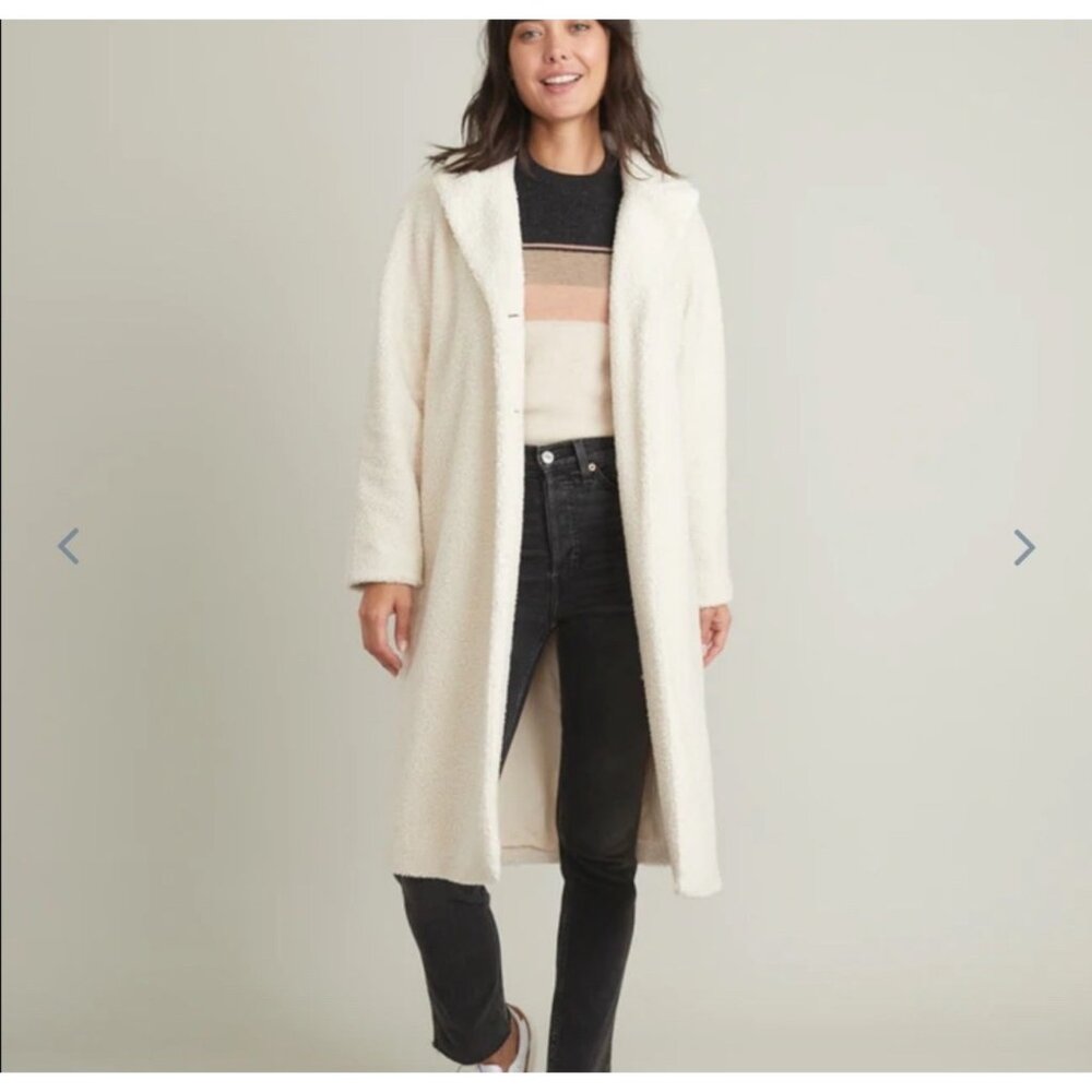 Marine Layer Cream Long Coat